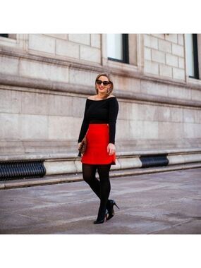 J CREW SEEN ON TV DOUBLE-SERGE WOOL MINI SKIRT